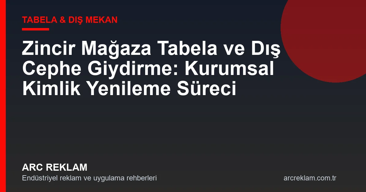 Zincir Mağaza Tabela ve Dış Cephe Giydirme: Kurumsal Kimlik Yenileme Süreci
